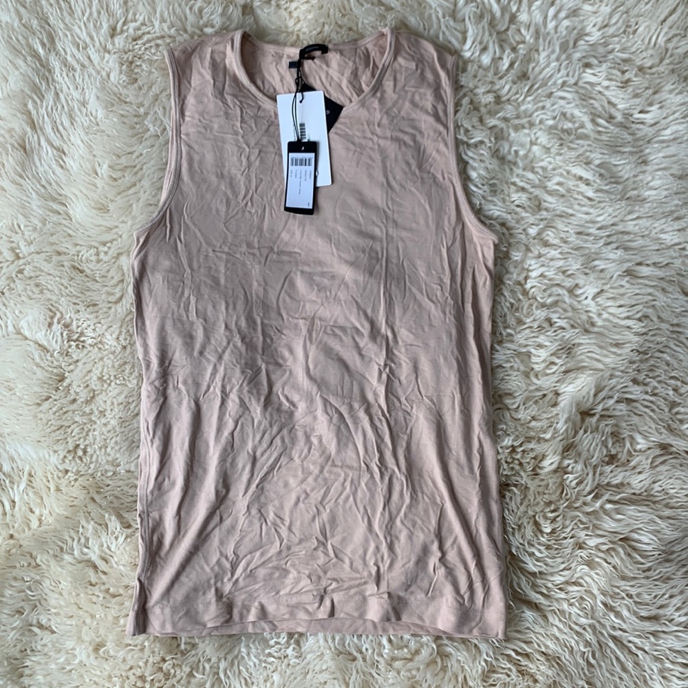 Joseph tank crew neck in stretch jersey Fondant - NWT - M
